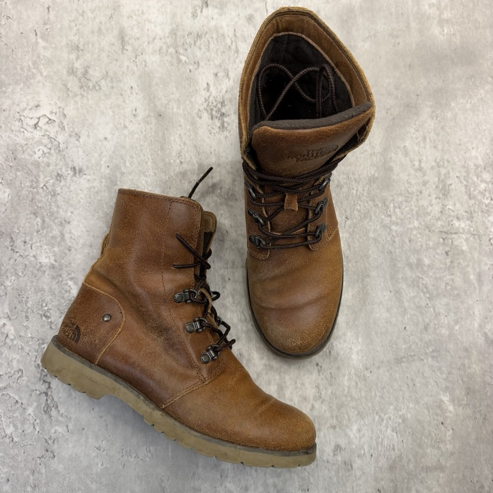The North Face Ballard Lace II Brown Leather Boots Women size 6 NF0A2T40